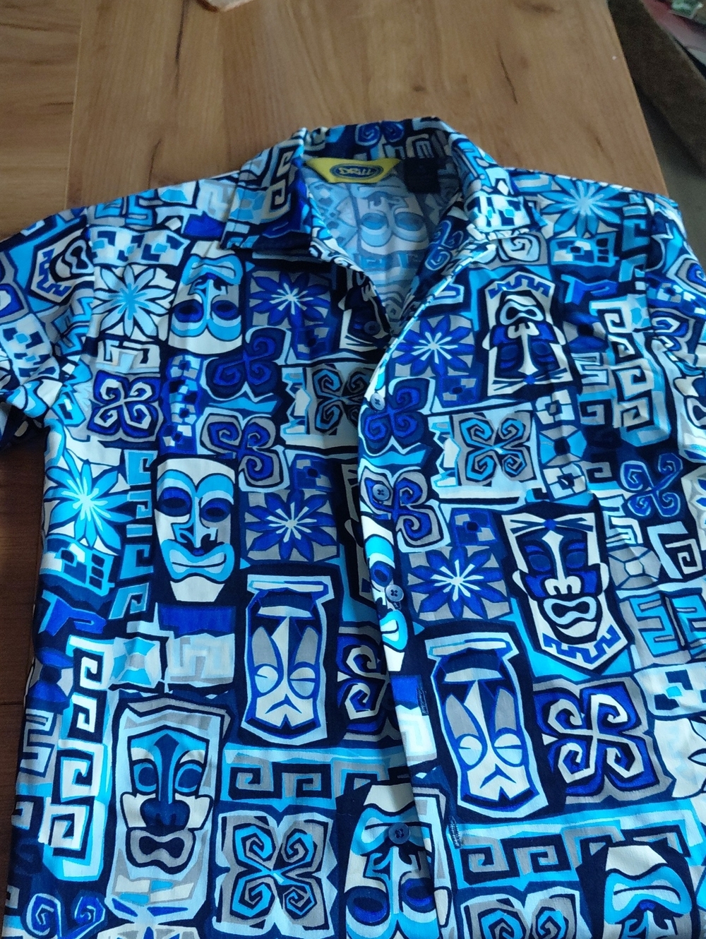 Boys Blue Graphic Hawaiian Shirt